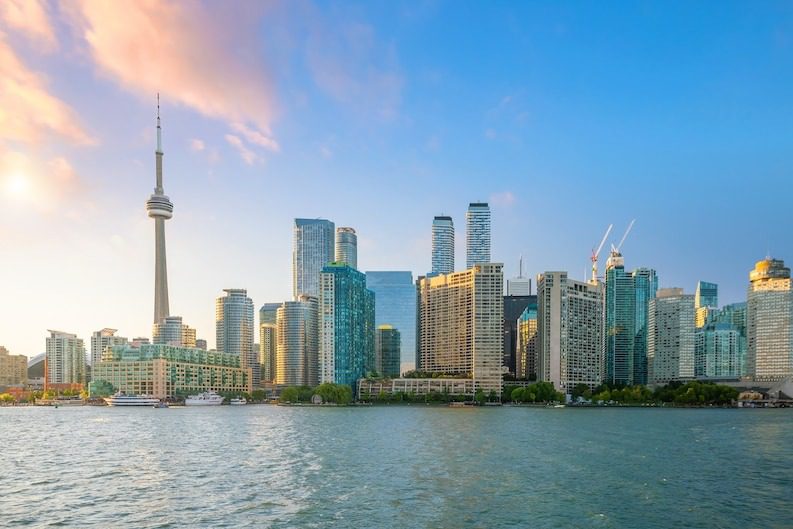 Toronto skyline with CN Tower, highlighting Cerity Global’s services in Canada.