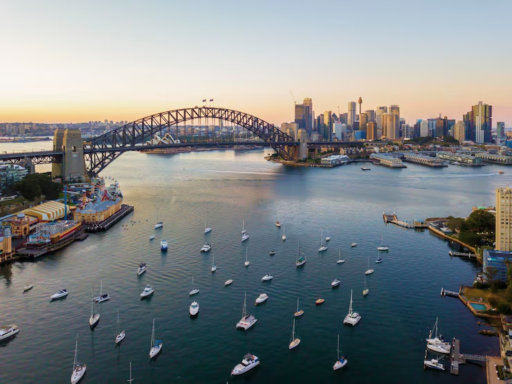 Company formation and corporate support in Australia by Cerity Global, shown with Sydney skyline.